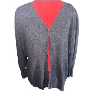 MERONA Dark Gray Cotton Cardigan- size 3XL 100% Cotton
